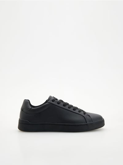 Faux leather sneakers