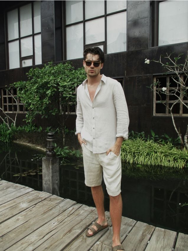 Linen regular shorts - RESERVED