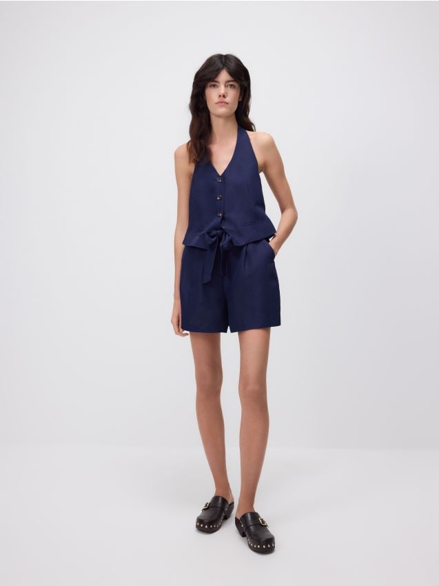 Shorts with linen blend - RESERVED