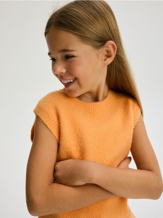 Knitted fabric vest - RESERVED