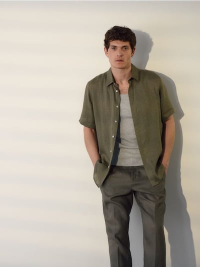Slim fit linen shirt