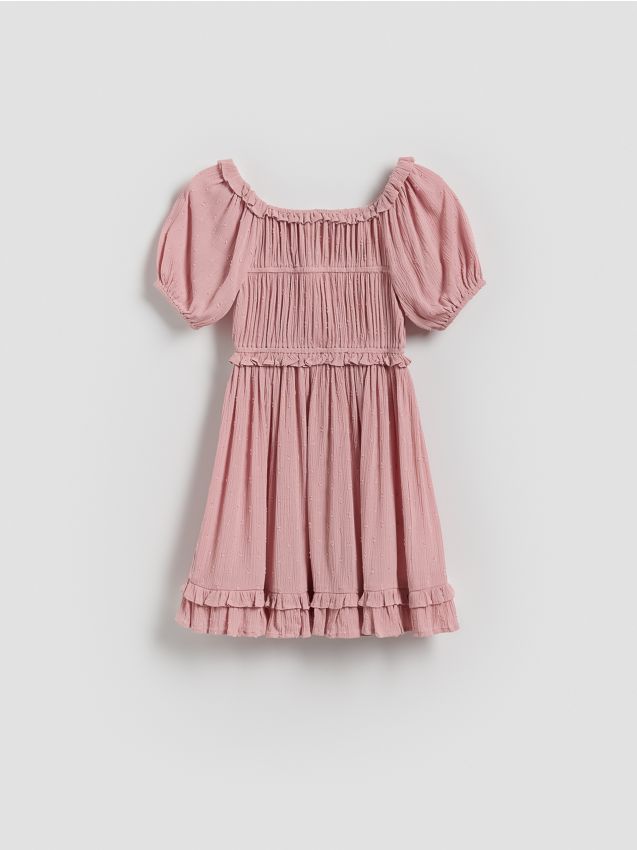 Reserved - Rochie din viscoză - roz-pudră