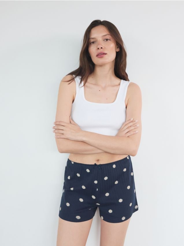 Reserved - Set de 2 perechi de pantaloni scurți de pijama - bleumarin