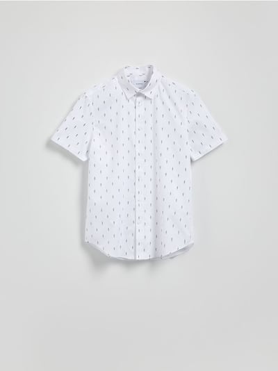 Bombažna srajca slim fit