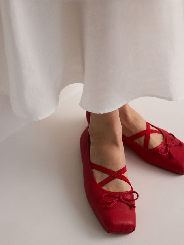 Ballerinas with bow detail - RESERVED