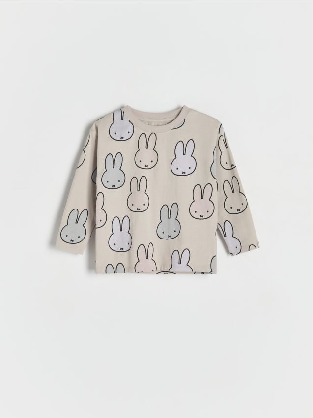 Bawełniany longsleeve Miffy - RESERVED