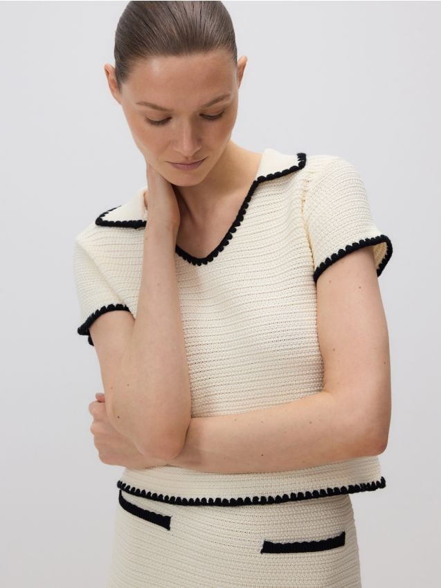 Gestricktes Poloshirt - RESERVED