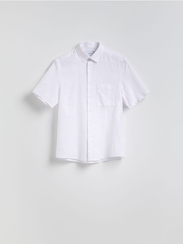 Regular fit linen blend shirt - RESERVED
