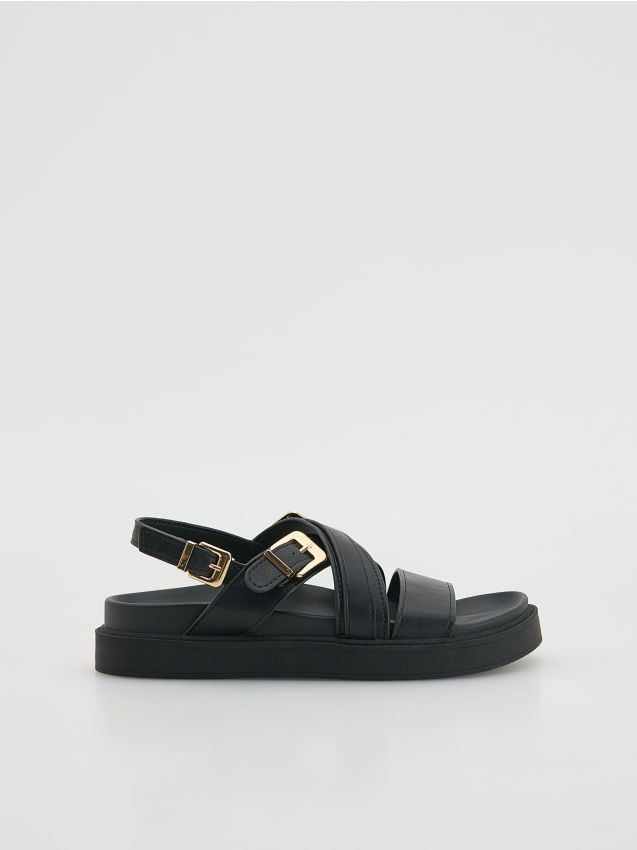 Leather sandals with buckles - RESERVED