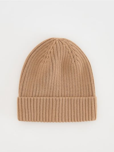 Prążkowana czapka beanie