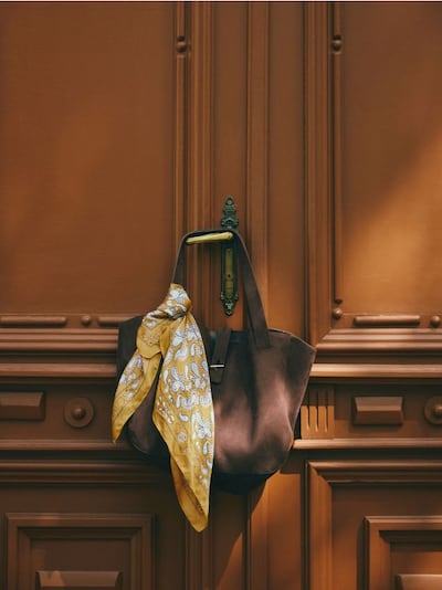 Faux suede shopper bag