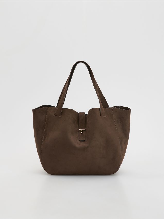 Faux suede shopper bag - RESERVED