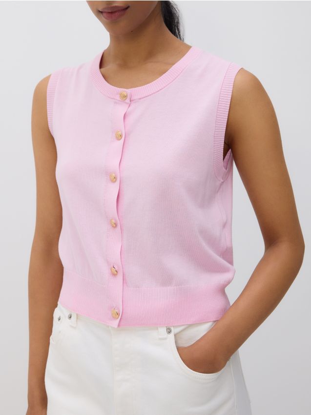Knitted fabric vest - RESERVED