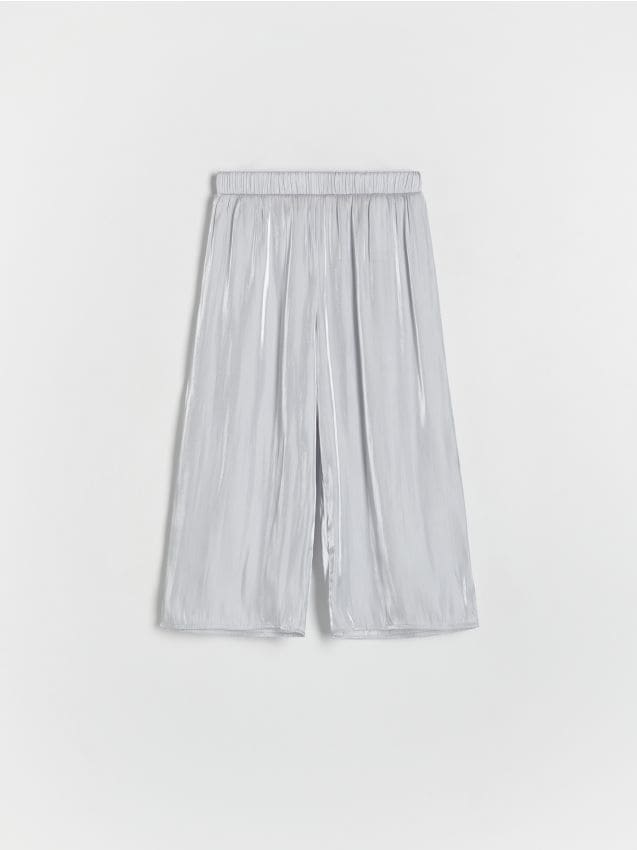 Reserved - pantaloni lucioși - gri deschis