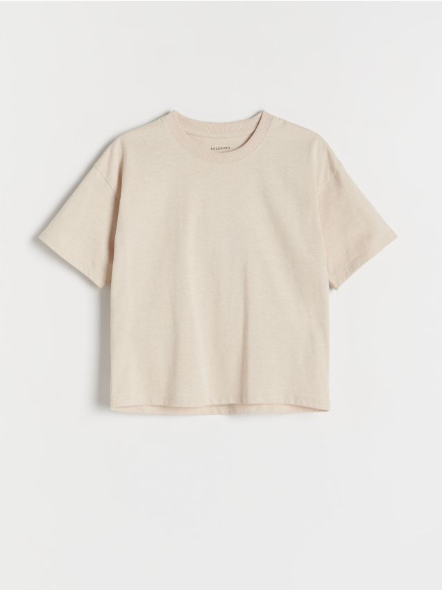 Reserved - tricou din bumbac - bej