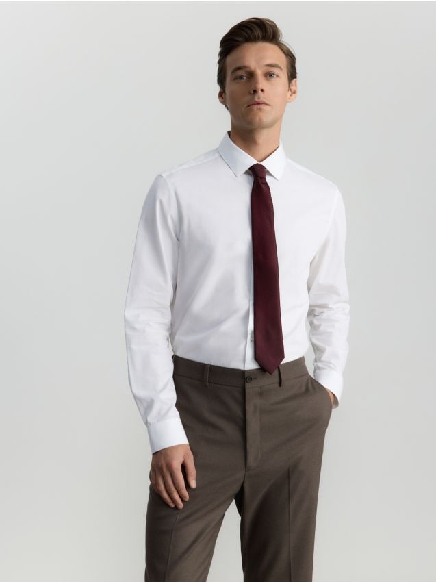 Slim fit Egyptian cotton shirt - RESERVED