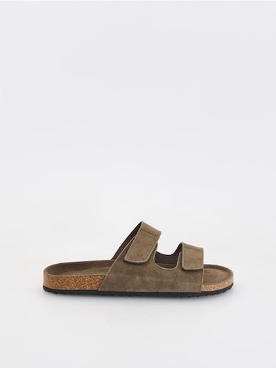 Suede slides