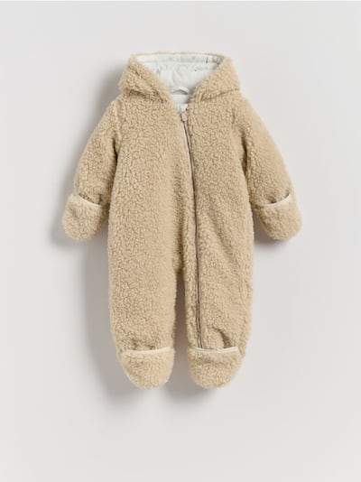 Jersey bodysuit with hood