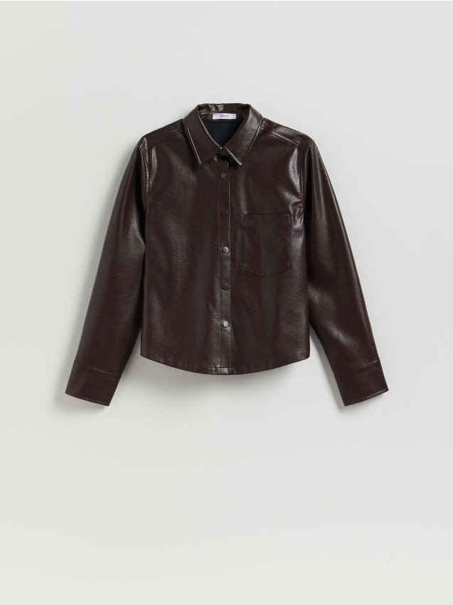 Faux leather shirt - RESERVED