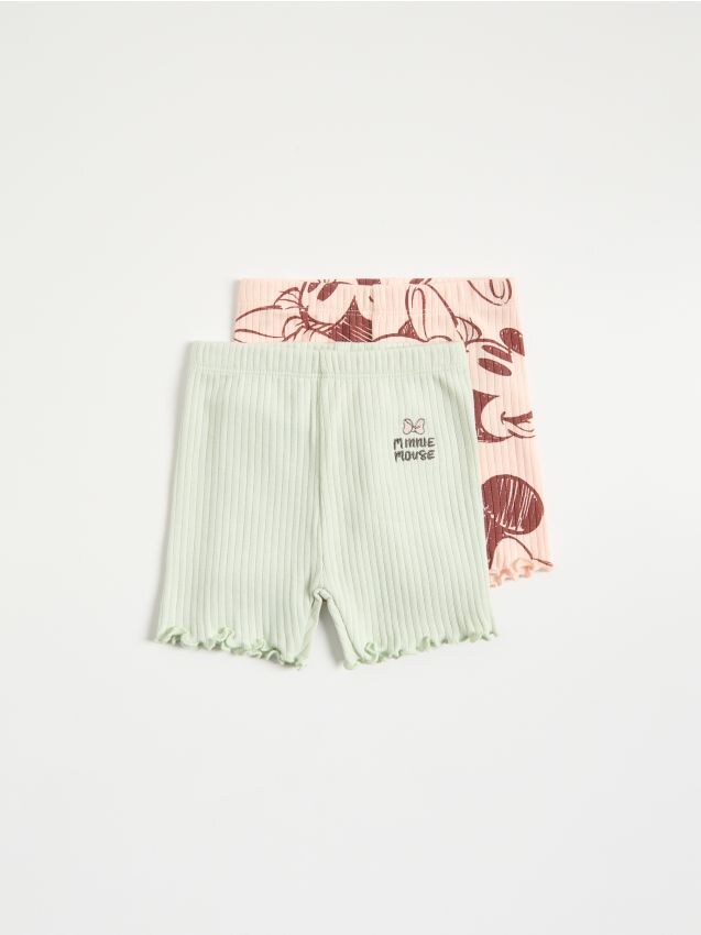 Reserved - Pantaloni scurți din bumbac 2 buc Minnie Mouse - roz-pastel