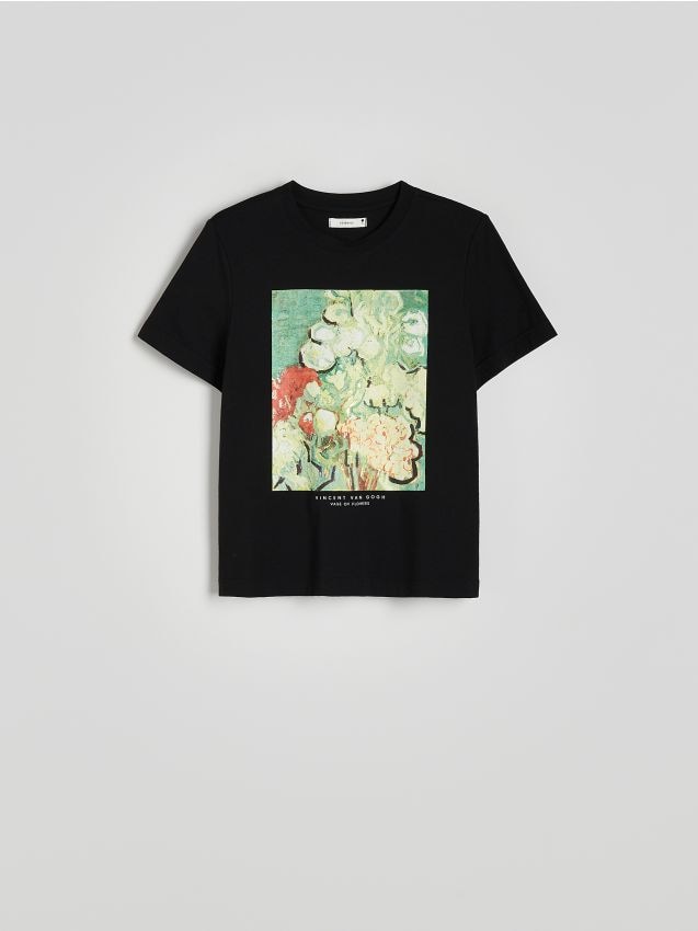Reserved - Tricou cu imprimeu - negru