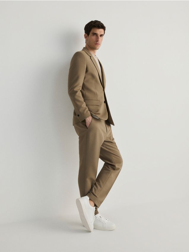 Reserved - pantaloni carrot fit - bej