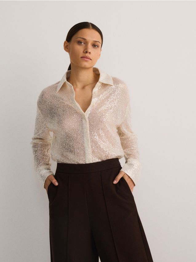 Sequin shirt - RESERVED
