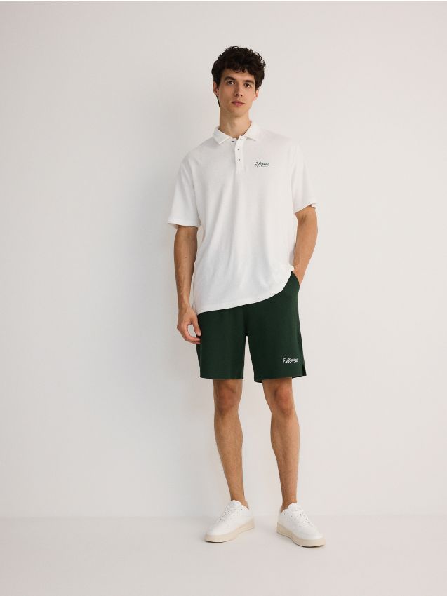 Regular shorts with embroidery detail - RESERVED
