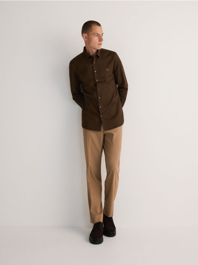 Slim fit кошула со вез - RESERVED