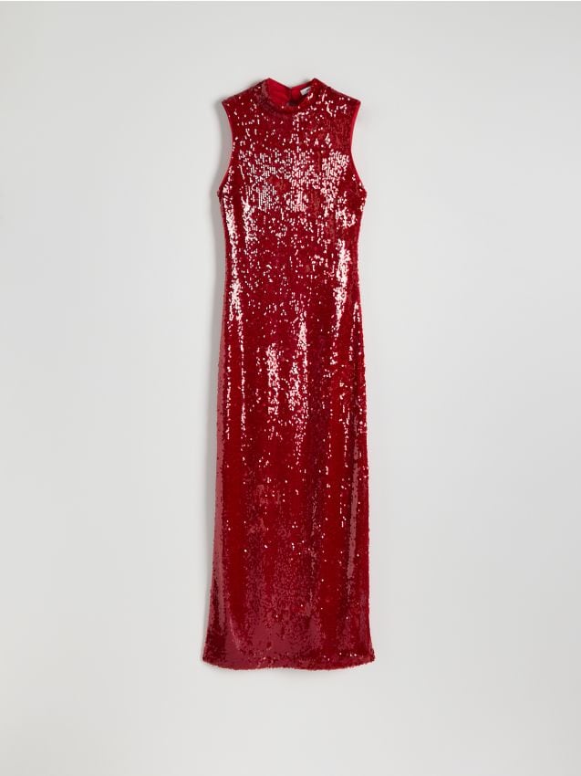 Pailletten-Maxikleid - RESERVED