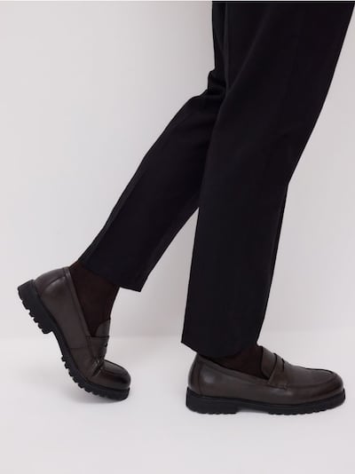 Loafersy z imitacji skóry