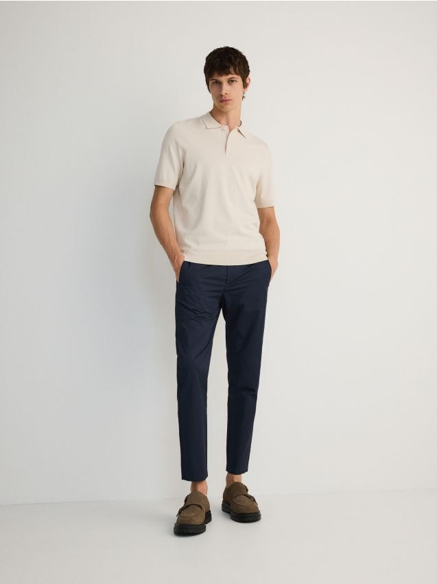 Chino slim cotton trousers - RESERVED