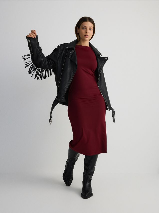 Tricot midi-jurk - RESERVED