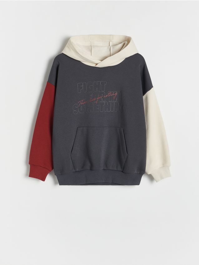 Reserved - Hanorac oversized - gri-închis Reserved - Hanorac oversized - gri-închis