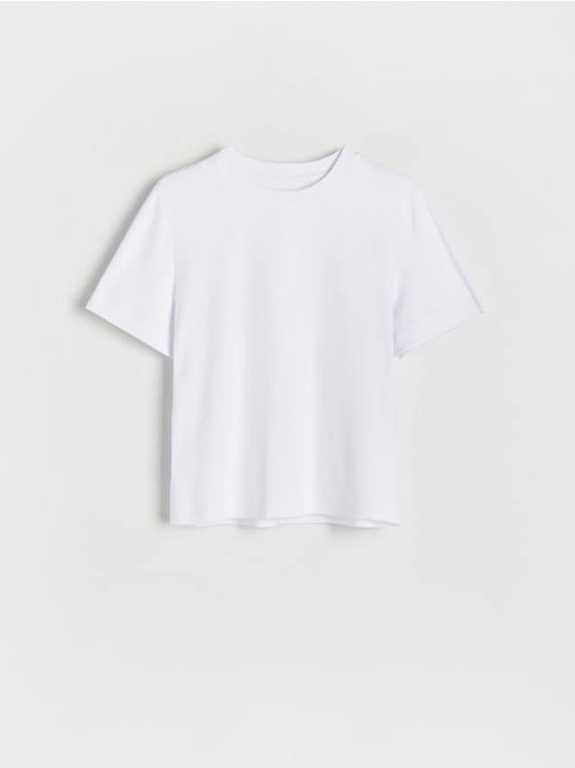 Mercerised organic cotton regular fit T-shirt - RESERVED