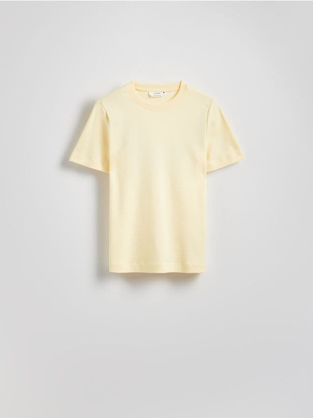 Mercerised organic cotton regular fit T-shirt - RESERVED