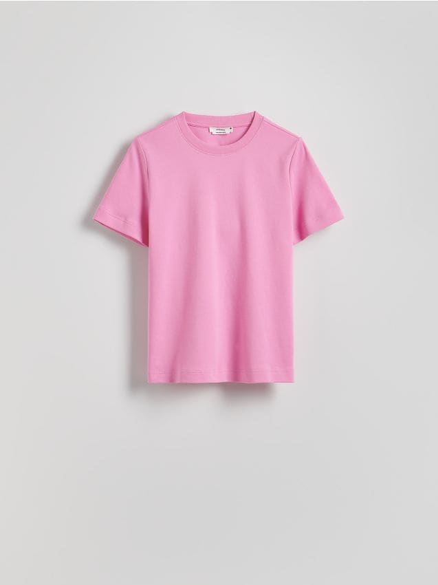 Mercerised organic cotton regular fit T-shirt - RESERVED
