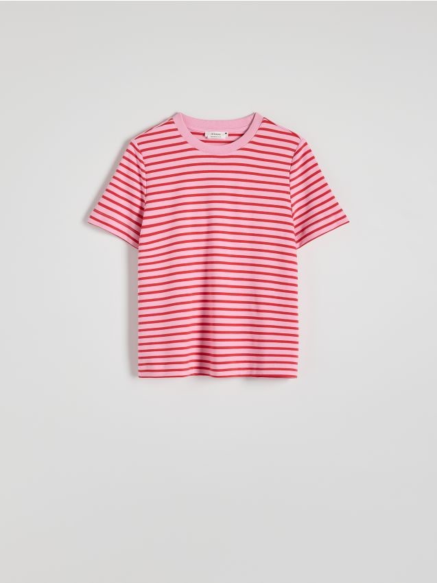 Mercerised organic cotton regular fit T-shirt - RESERVED