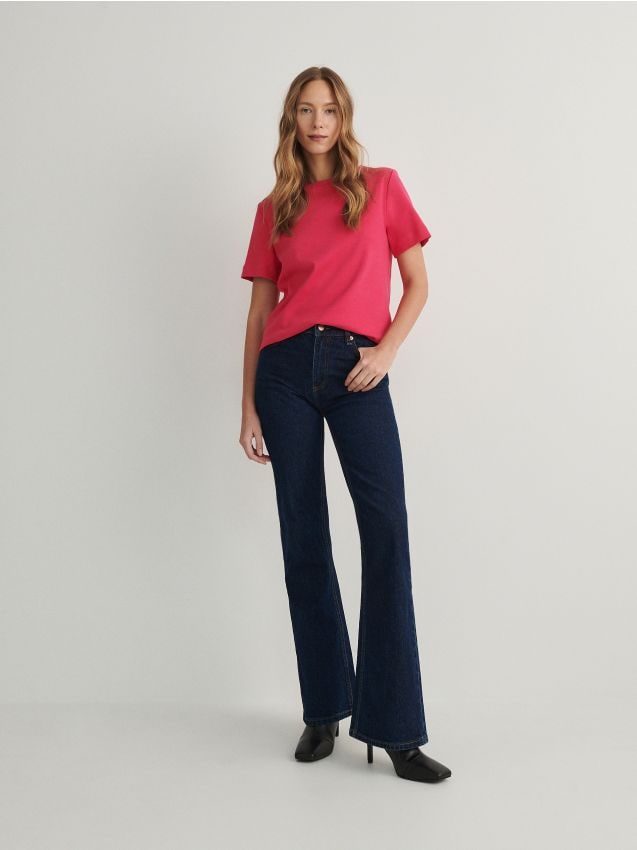 Mercerised organic cotton regular fit T-shirt - RESERVED