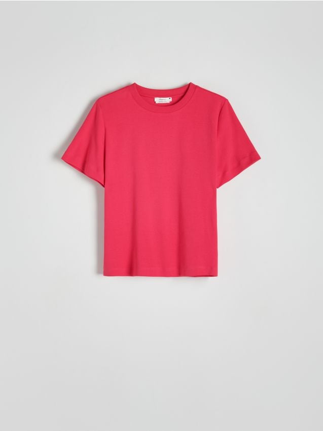 Mercerised organic cotton regular fit T-shirt - RESERVED