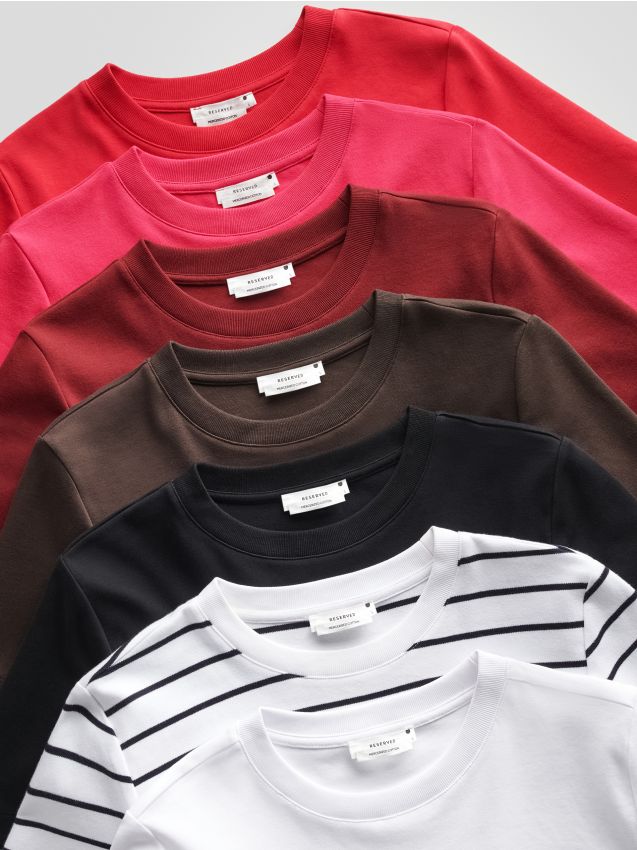 Mercerised organic cotton regular fit T-shirt - RESERVED