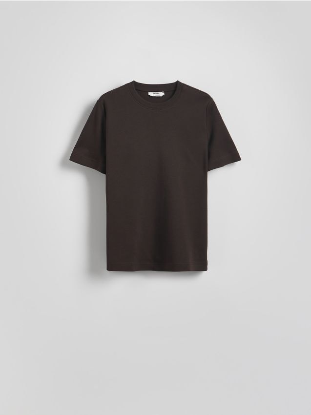 Mercerised organic cotton regular fit T-shirt - RESERVED