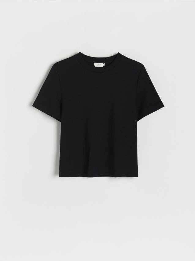 Mercerised organic cotton regular fit T-shirt - RESERVED