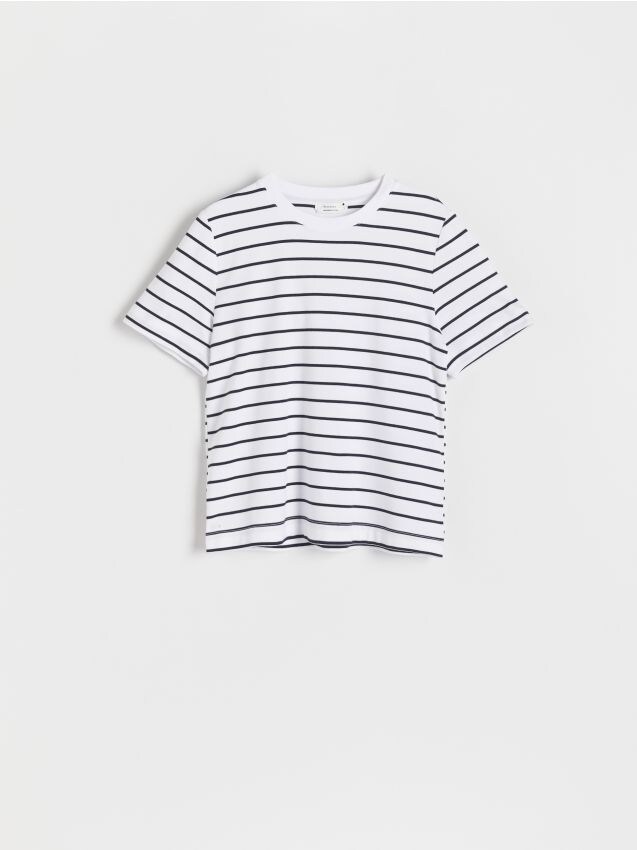 Reserved - tricou din bumbac mercerizat - multicolor