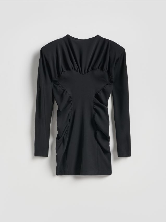 Mini dress with gathered details - RESERVED