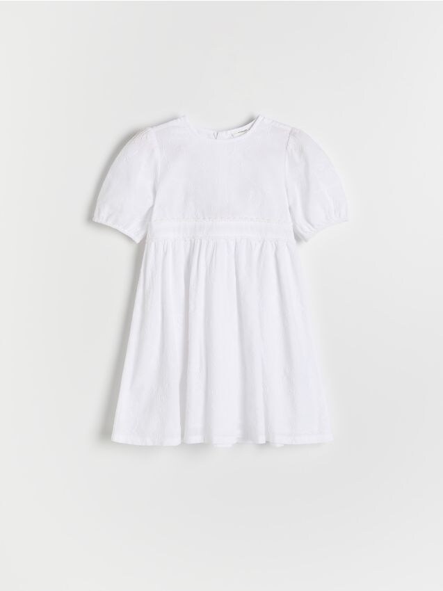Reserved - Rochie cu broderie - crem