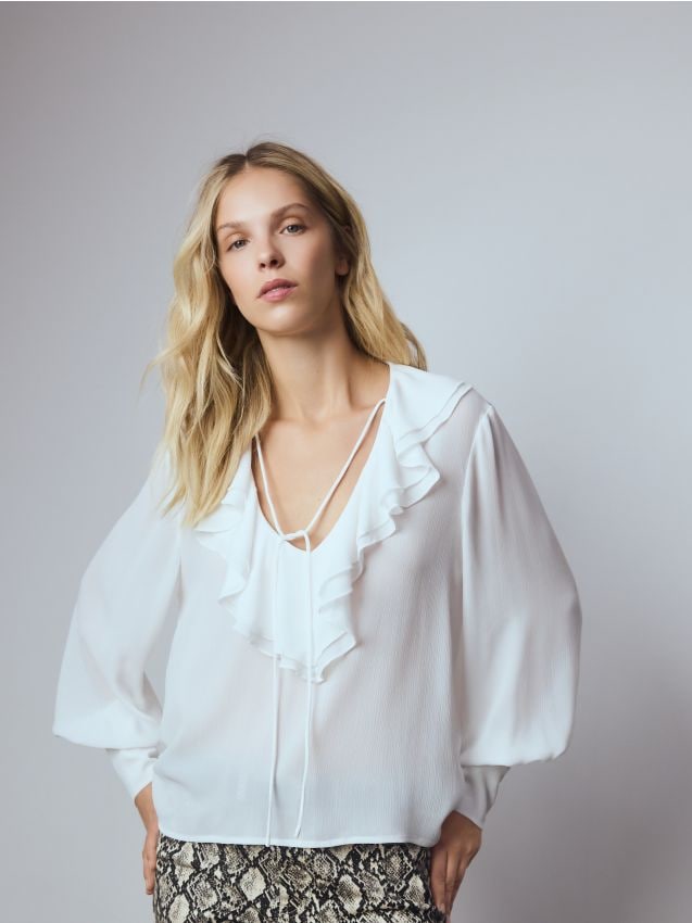Ruffle blouse - RESERVED