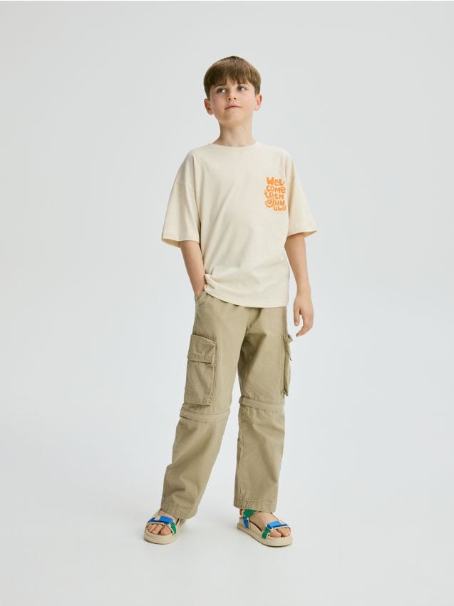 Cotton 2-in-1 trousers - RESERVED