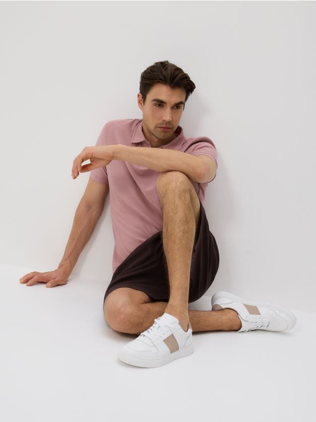 Leather rich sneakers - RESERVED