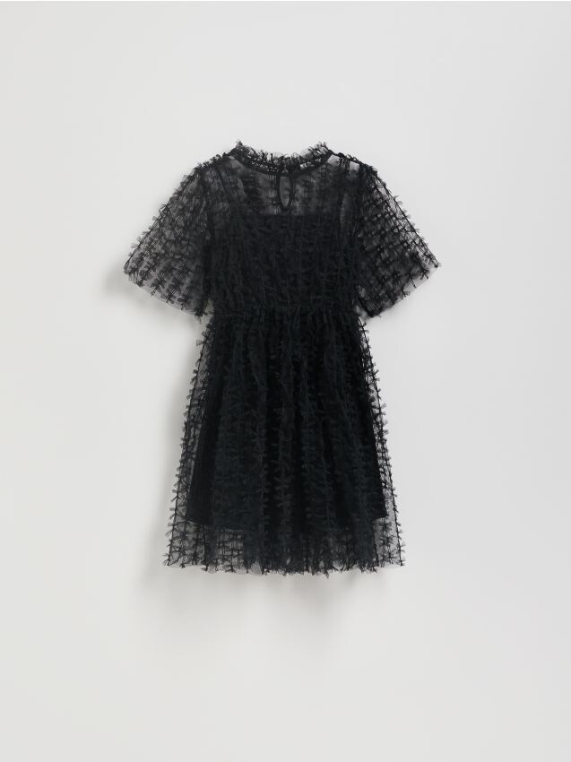 Reserved - GIRLS` DRESS - negru